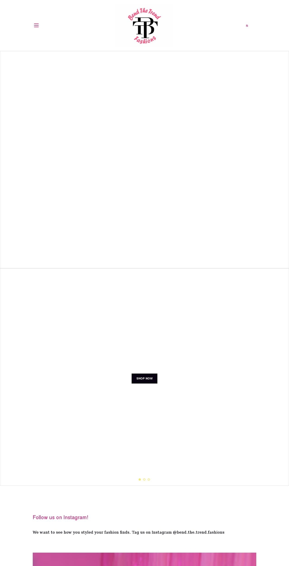 bendthetrendfashions.com shopify website screenshot