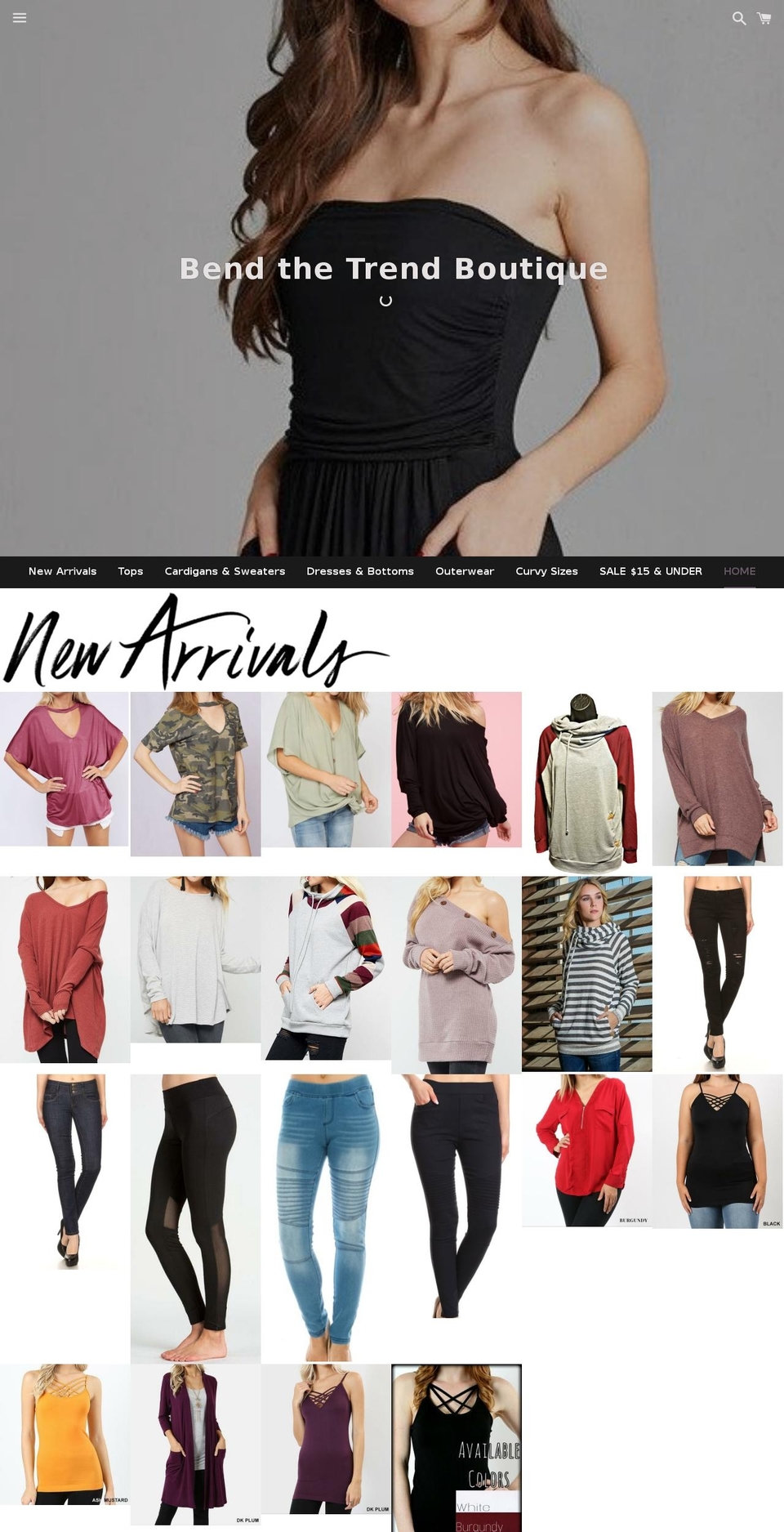bendthetrendsf.com — Shopify storefront screenshot