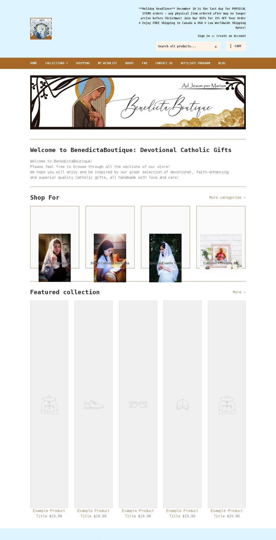 benedictaboutique.com shopify website screenshot