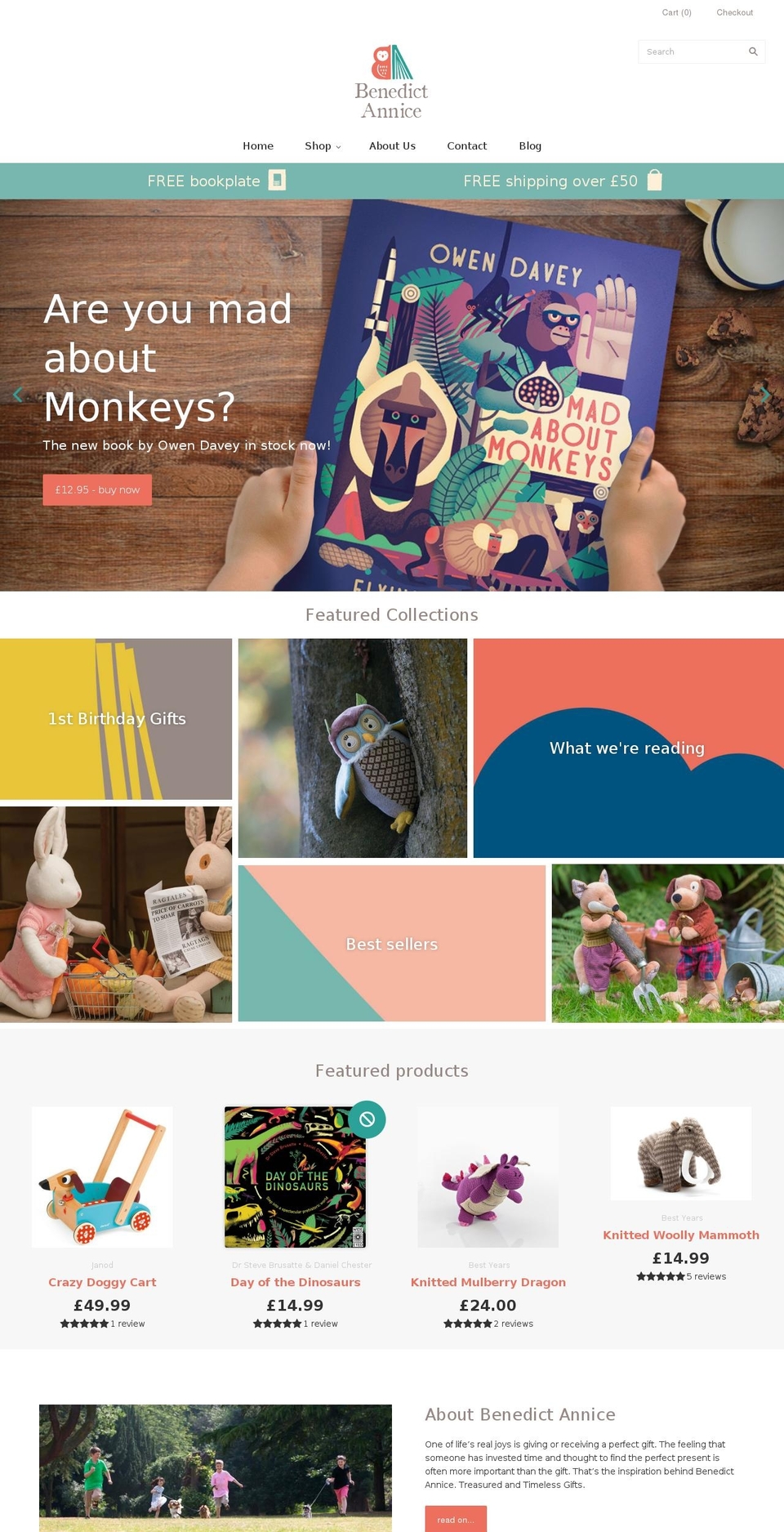 benedictannice.com — Shopify storefront screenshot