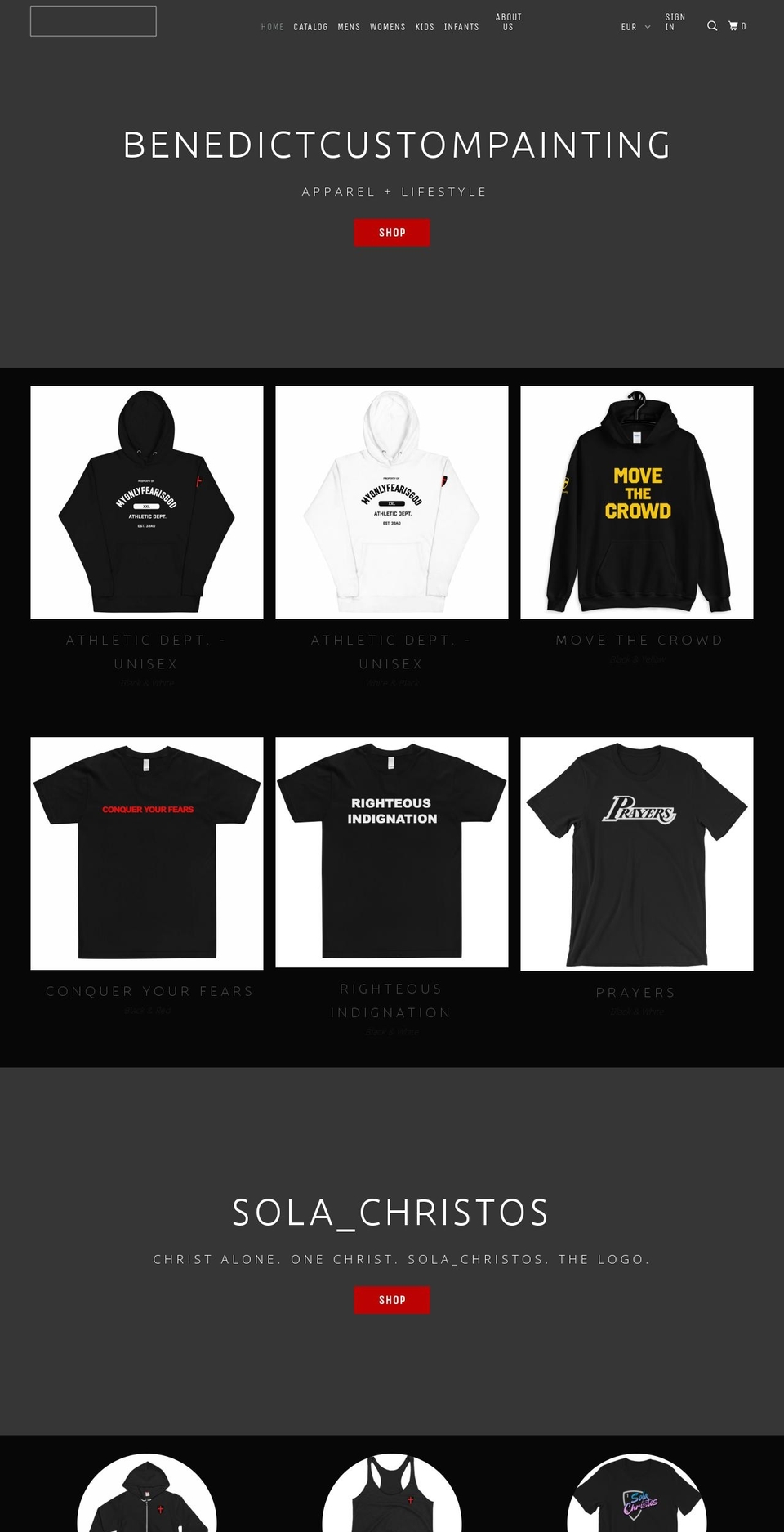 benedictcustompainting.com shopify website screenshot