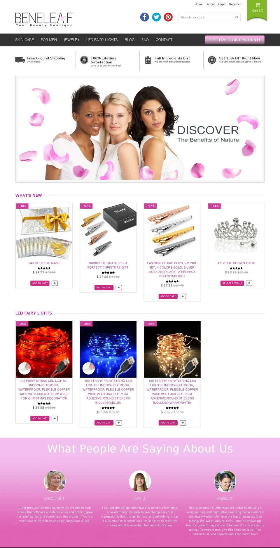 beneleaf.com shopify website screenshot