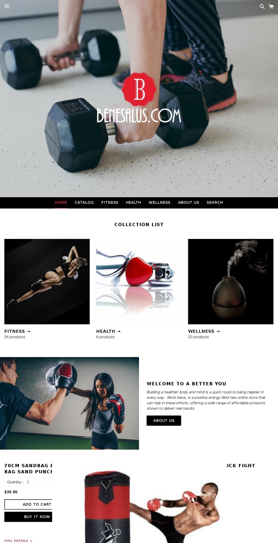 benesalus.com — Shopify storefront screenshot