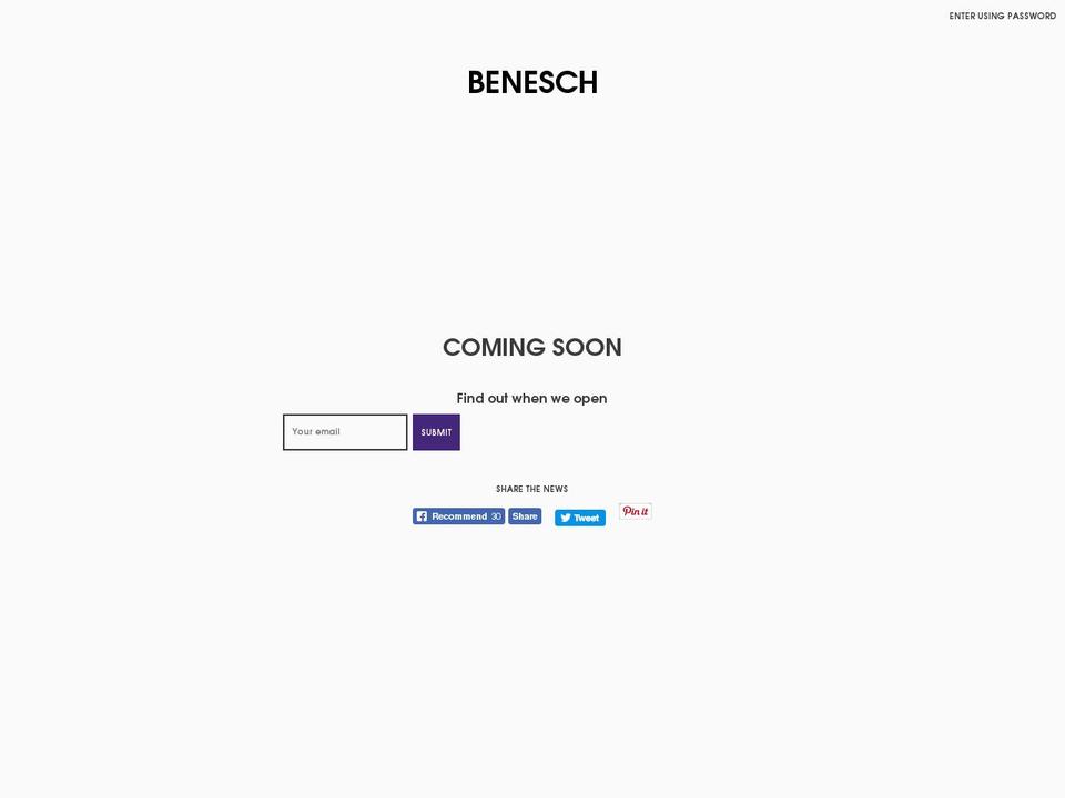 benesch.co shopify website screenshot