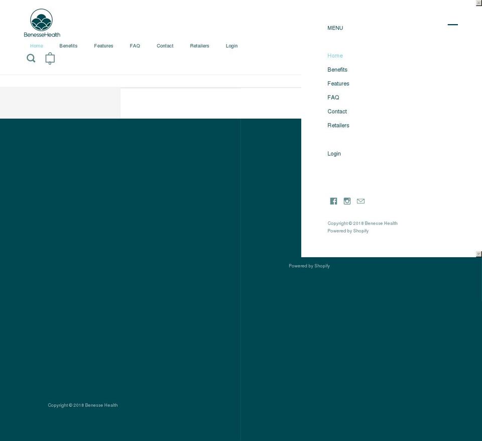 benessehealth.com — Shopify storefront screenshot