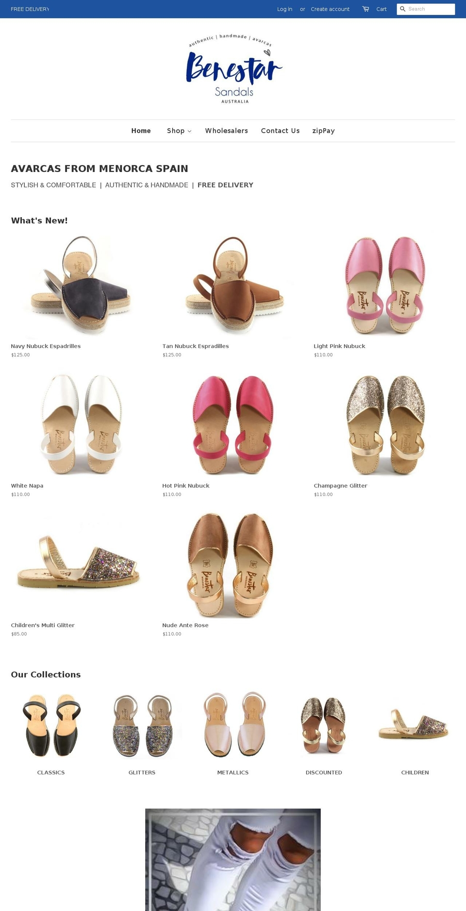 benestarsandalsaustralia.com shopify website screenshot