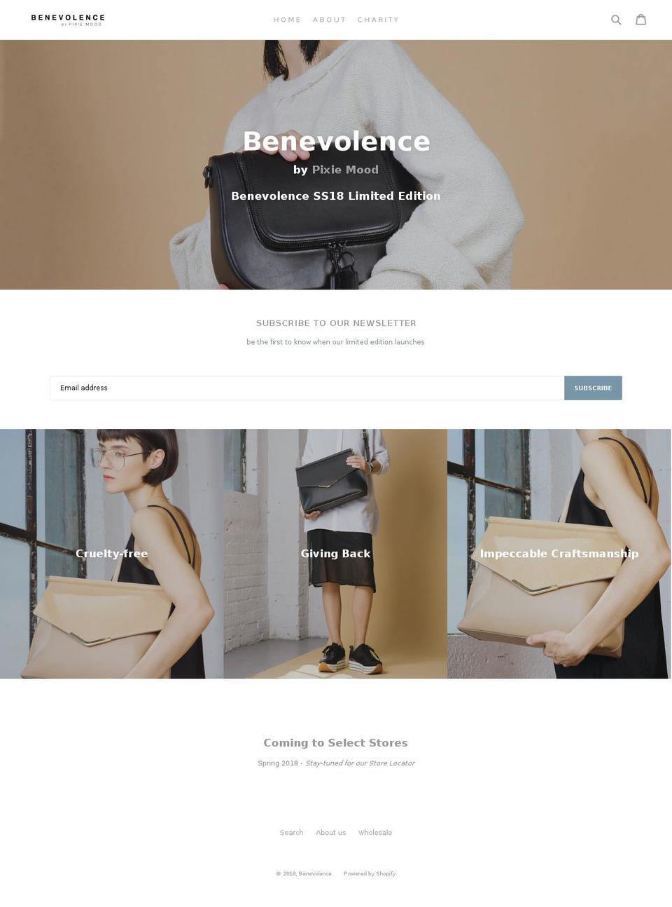 benevolence-inc.com — Shopify storefront screenshot