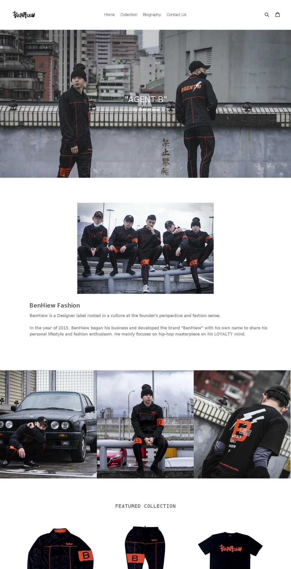 benhiew.com — Shopify storefront screenshot