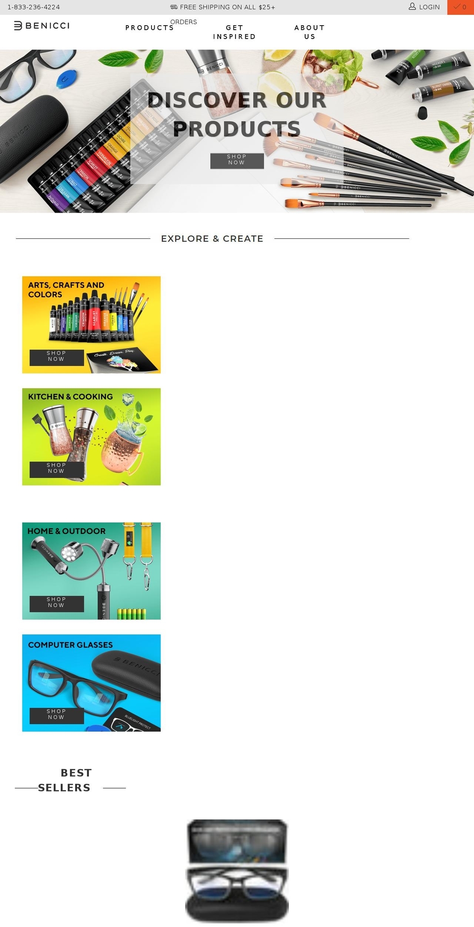 benicci.com shopify website screenshot