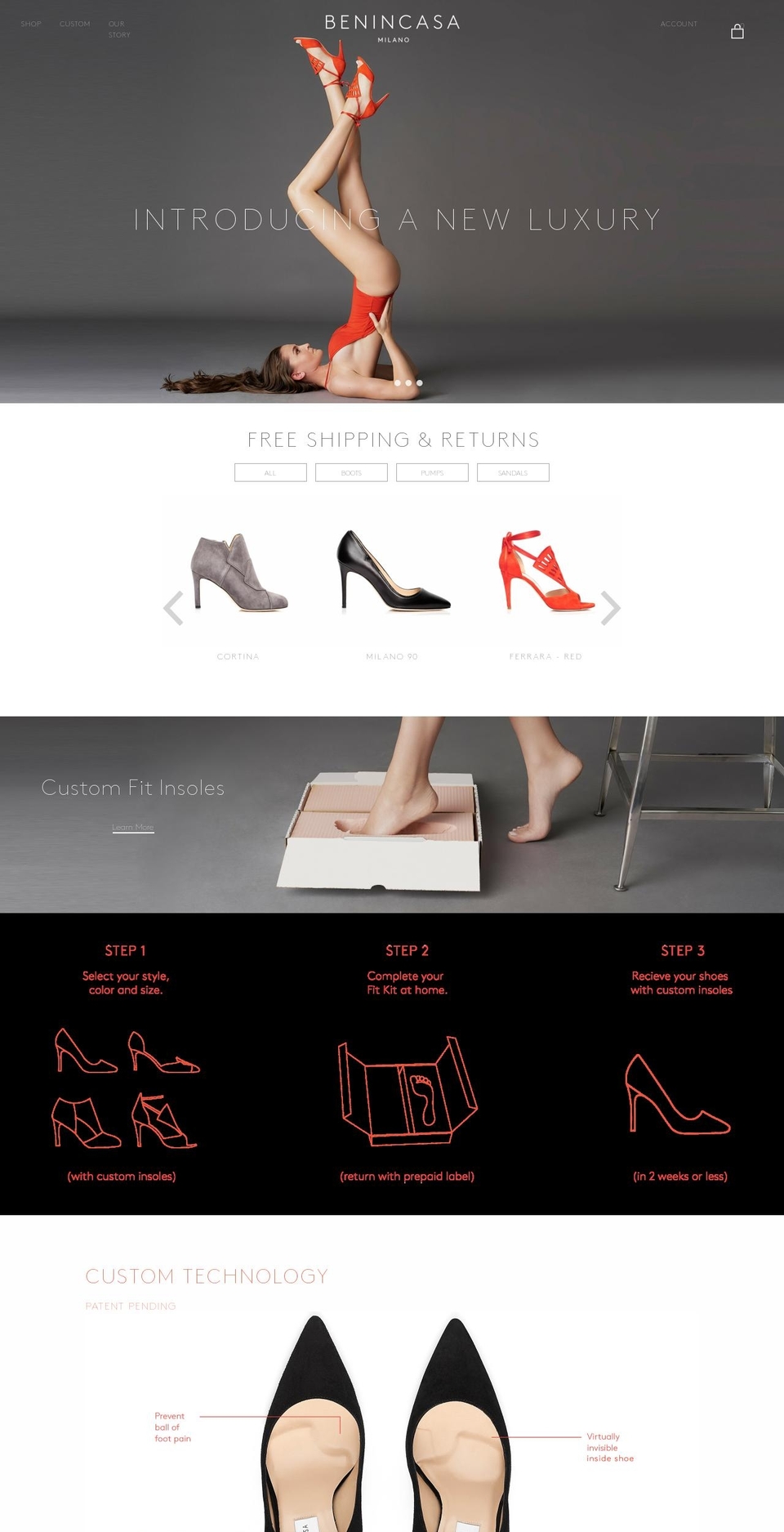 benincasamilano.com shopify website screenshot