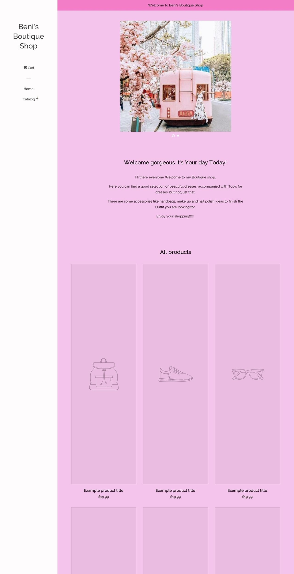 benisboutique.com — Shopify storefront screenshot