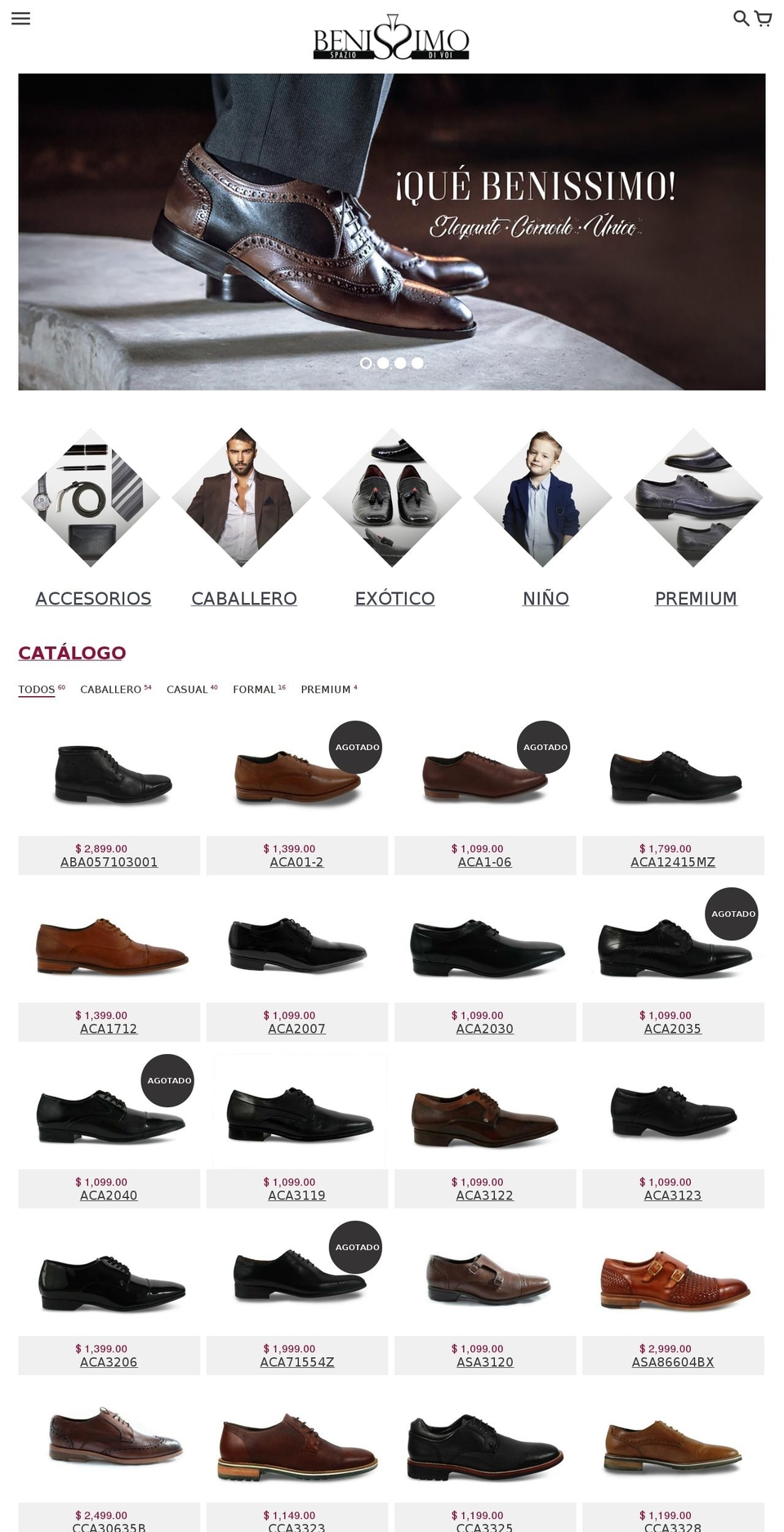 benissimo.mx shopify website screenshot