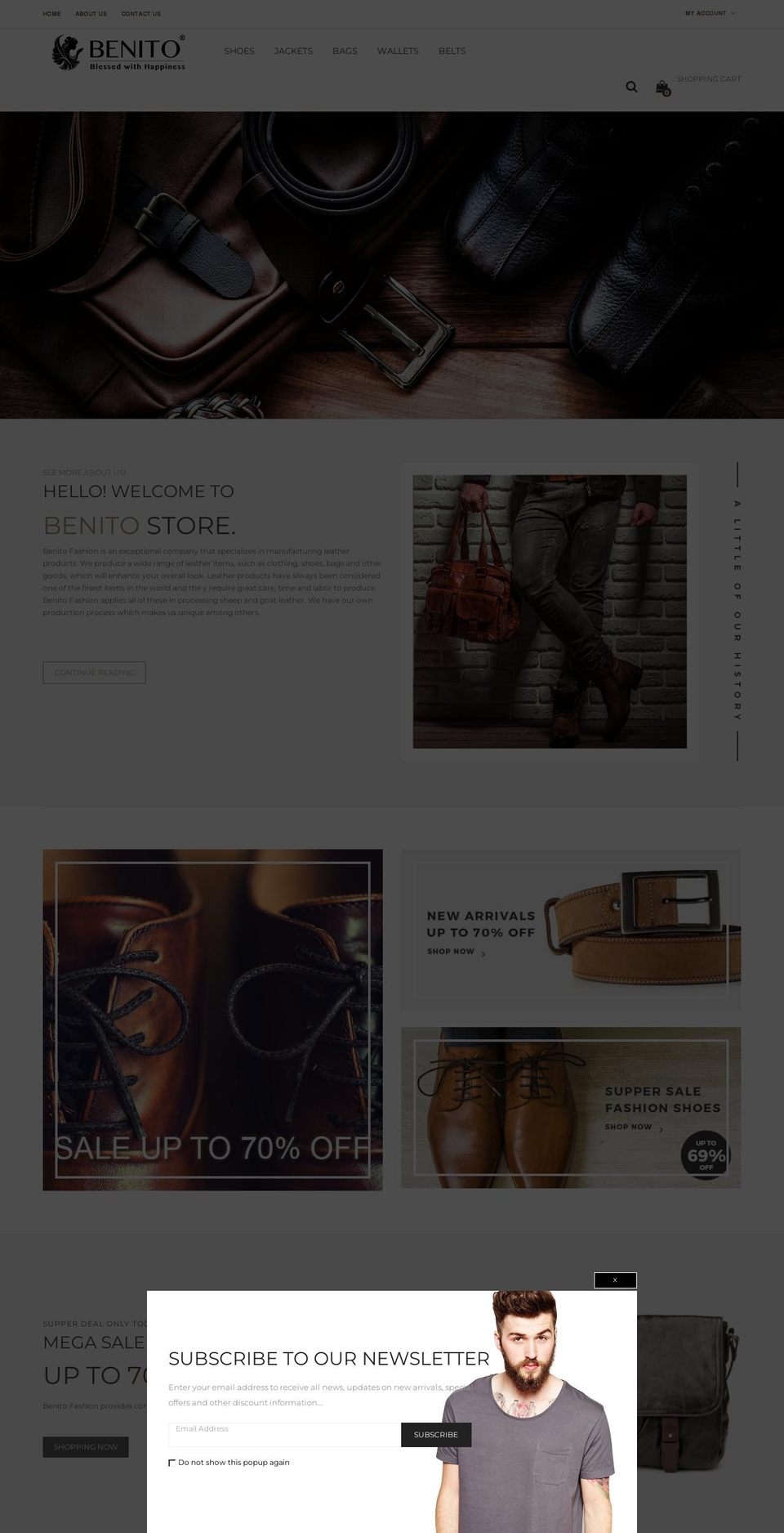 Domino Shopify theme site example benitofashion.com