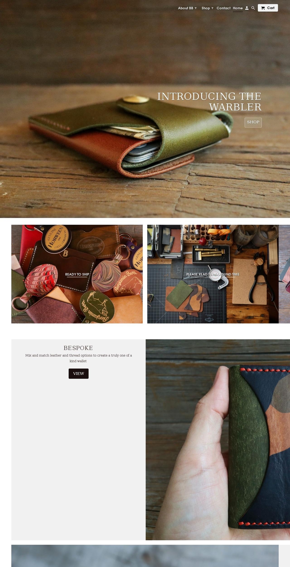 benjaminbott.com shopify website screenshot