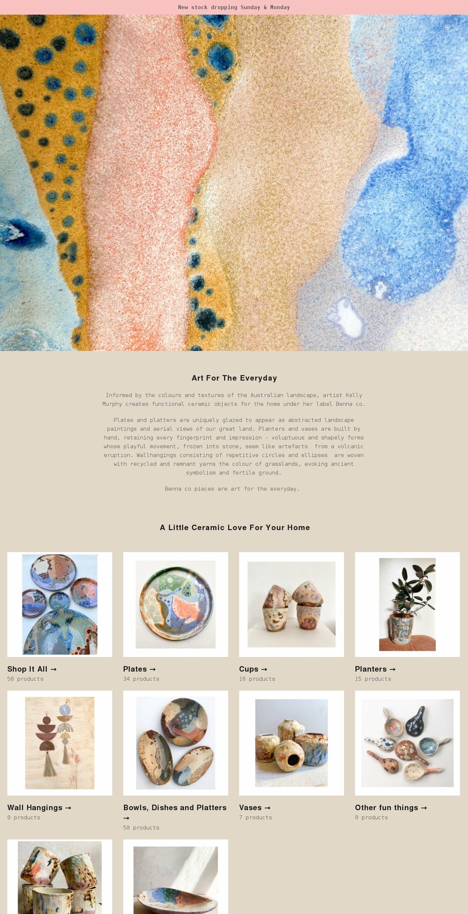 benna.com.au shopify website screenshot