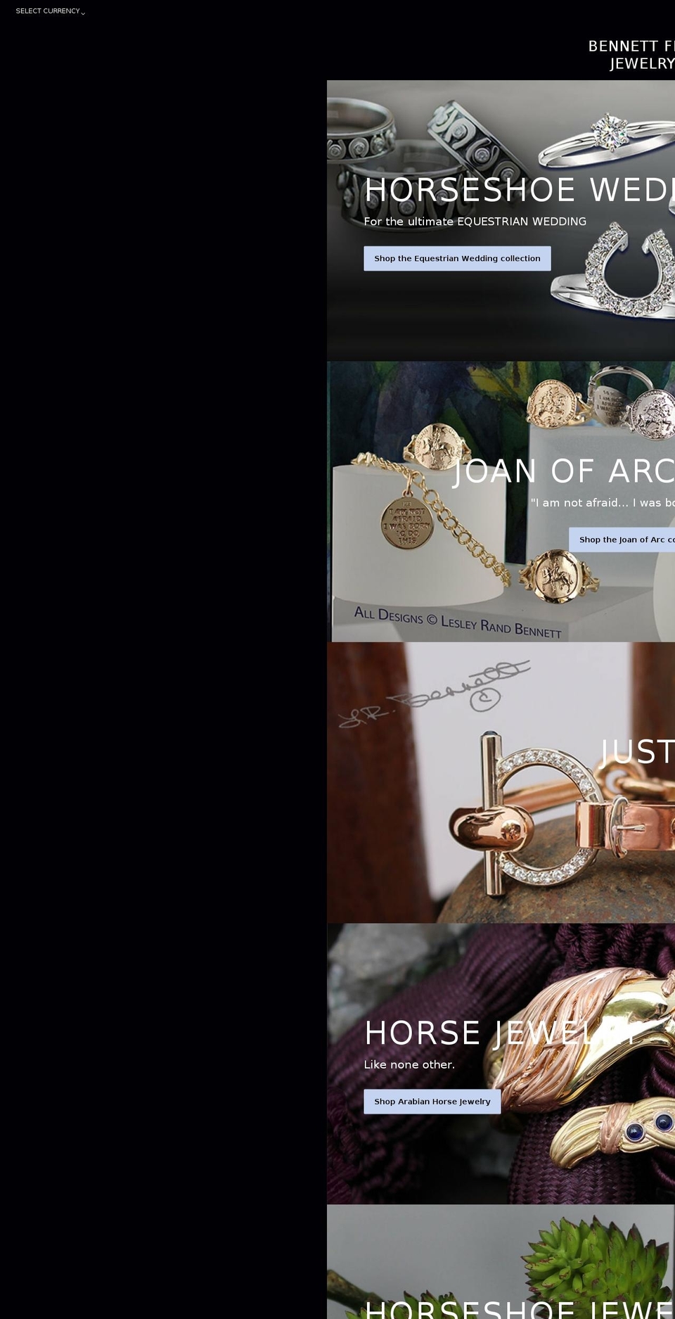bennett.jewelry shopify website screenshot