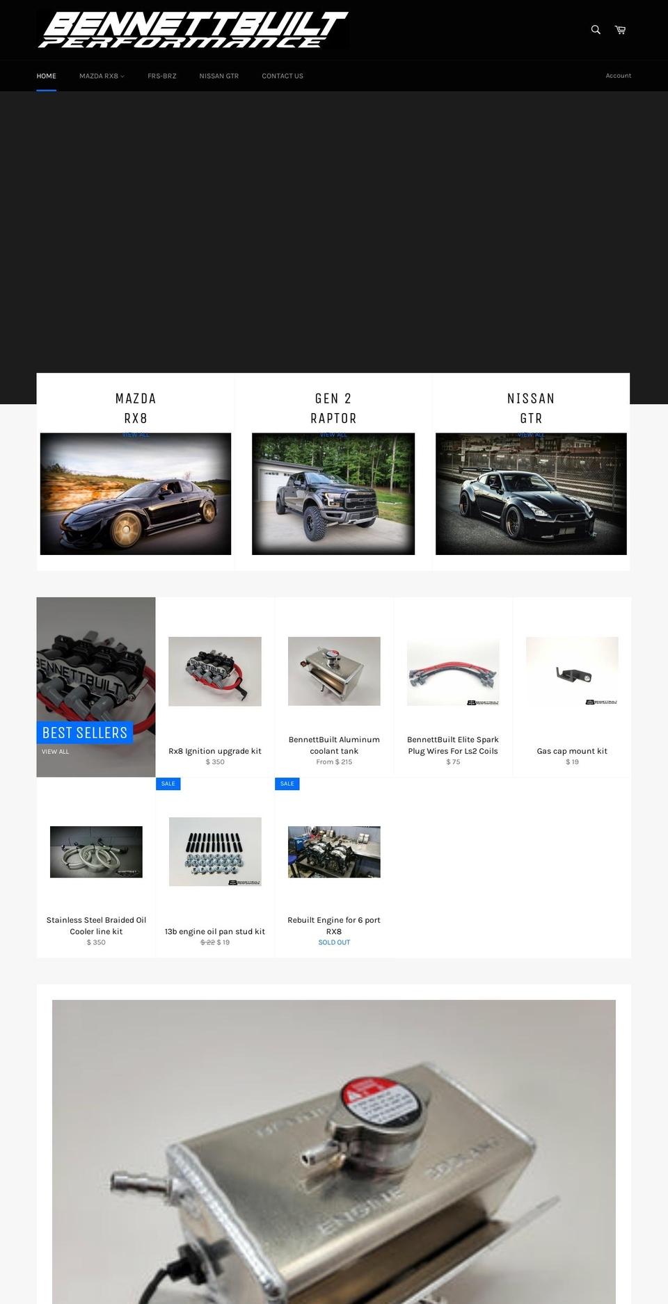 bennettbuiltperformance.com — Shopify storefront screenshot