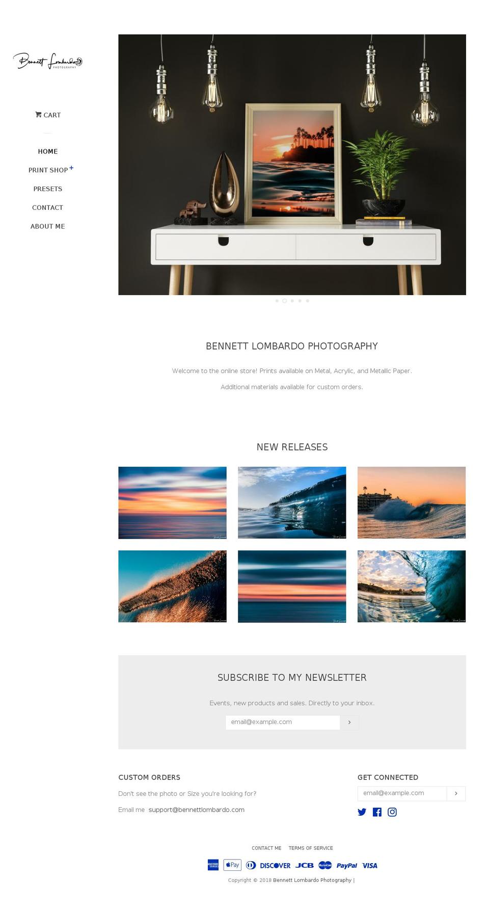 bennettlombardo.com shopify website screenshot