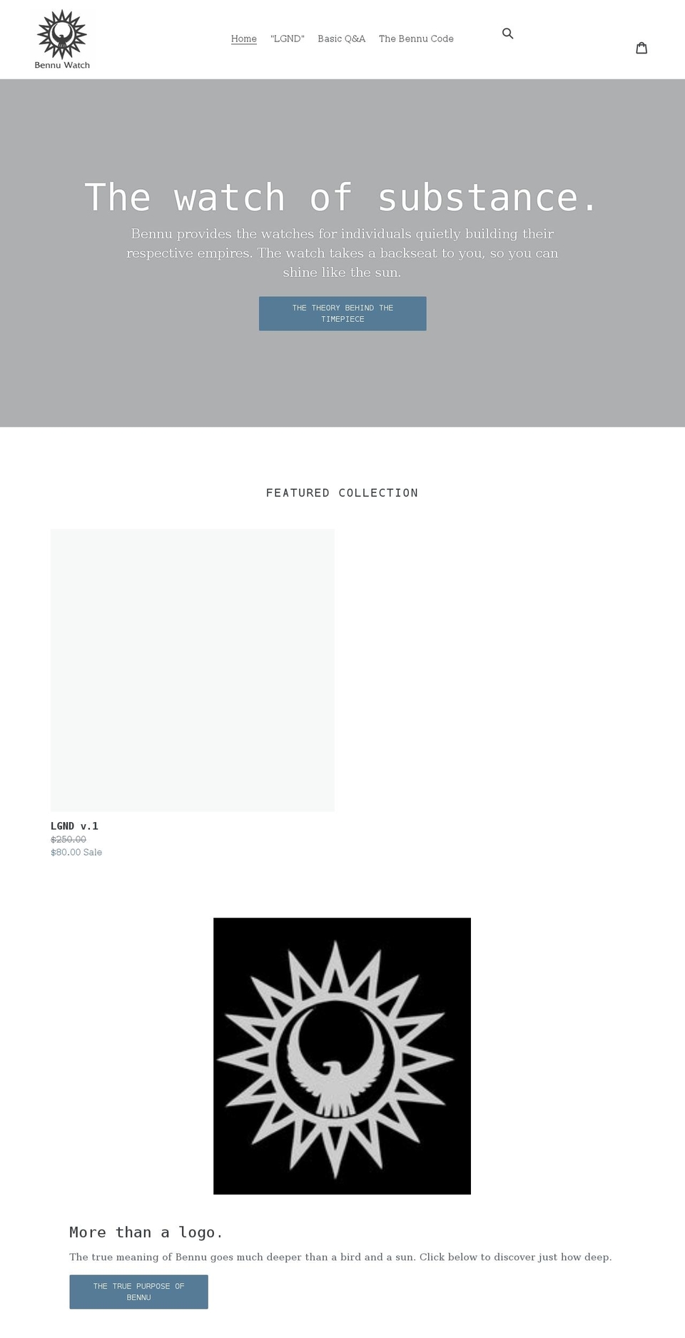 bennuwatch.com shopify website screenshot