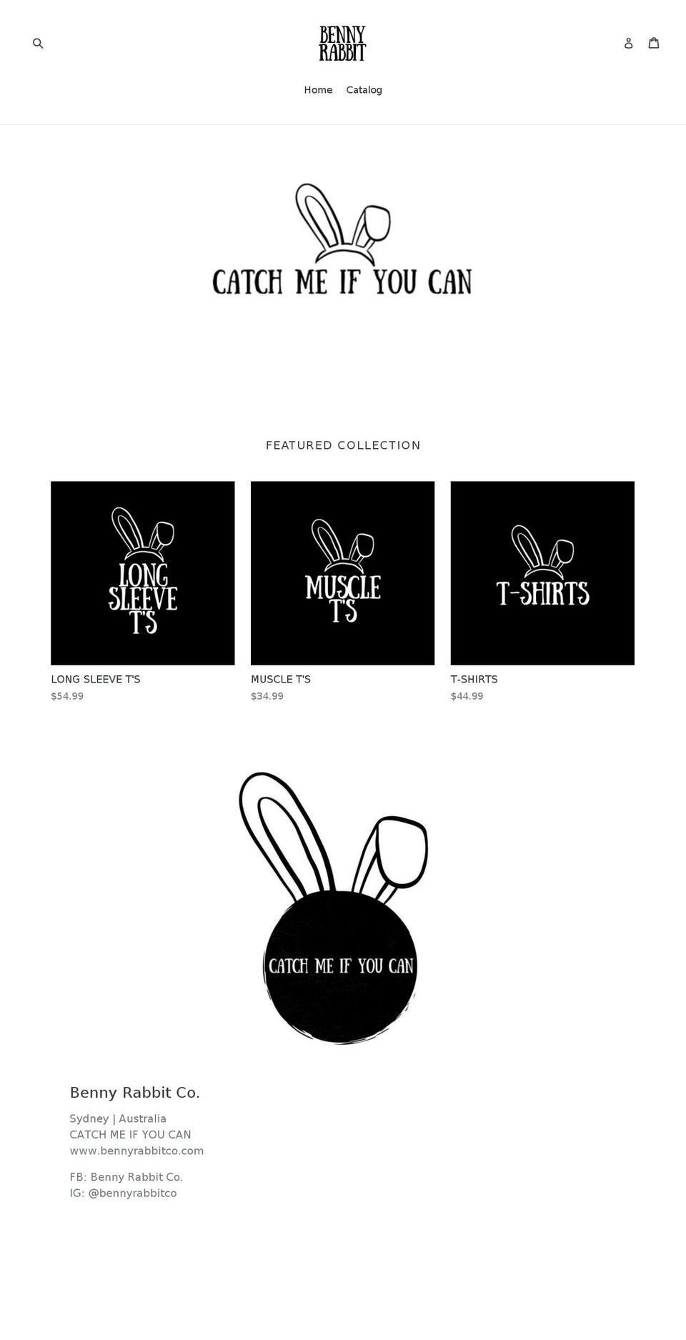 bennyrabbitco.com — Shopify storefront screenshot