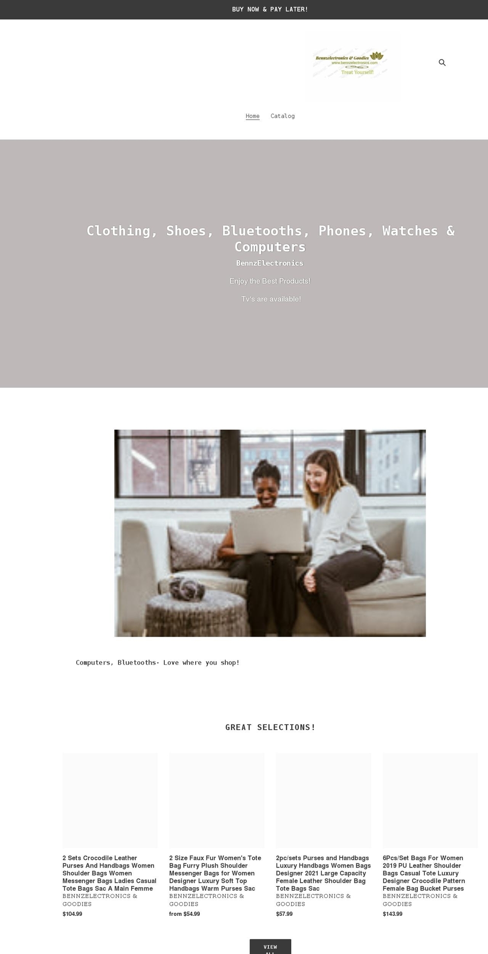 bennzelectronics.com shopify website screenshot