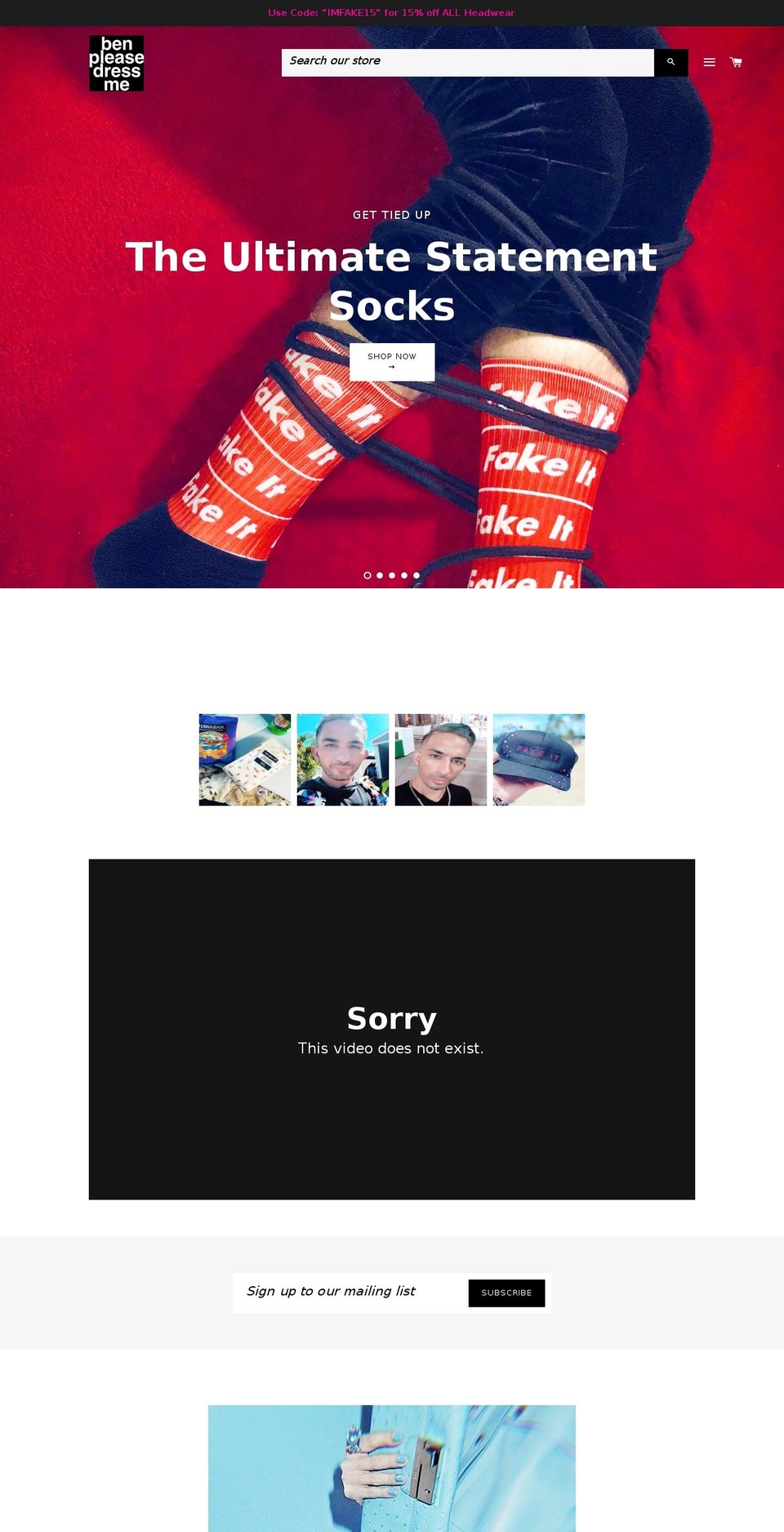 benpleasedressme.com — Shopify storefront screenshot