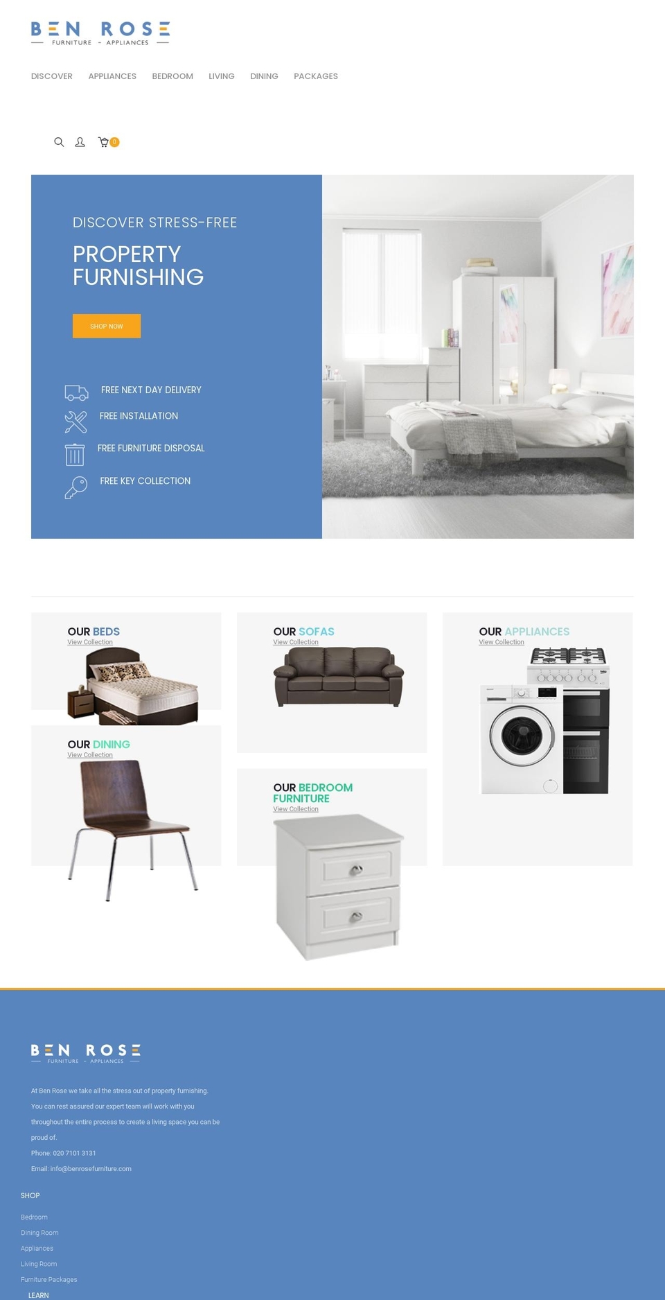benrosefurniture.com — Shopify storefront screenshot