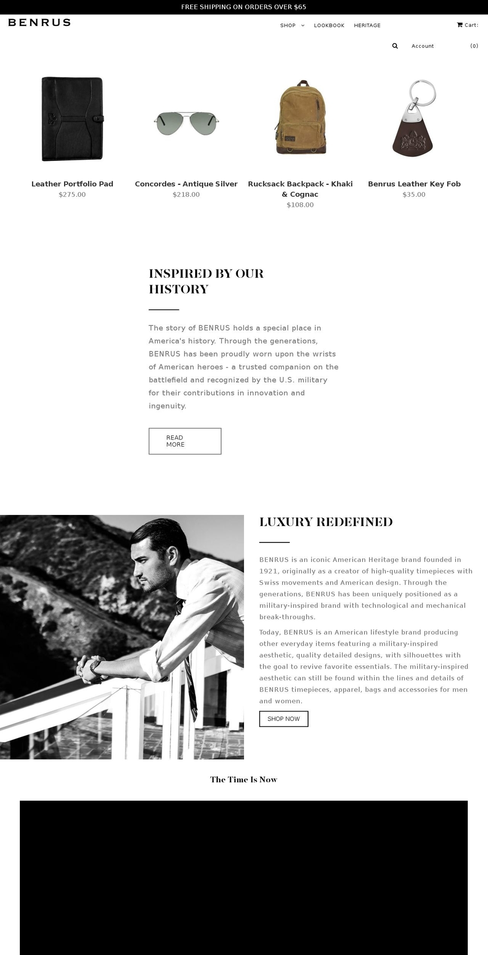 benrus.com — Shopify storefront screenshot