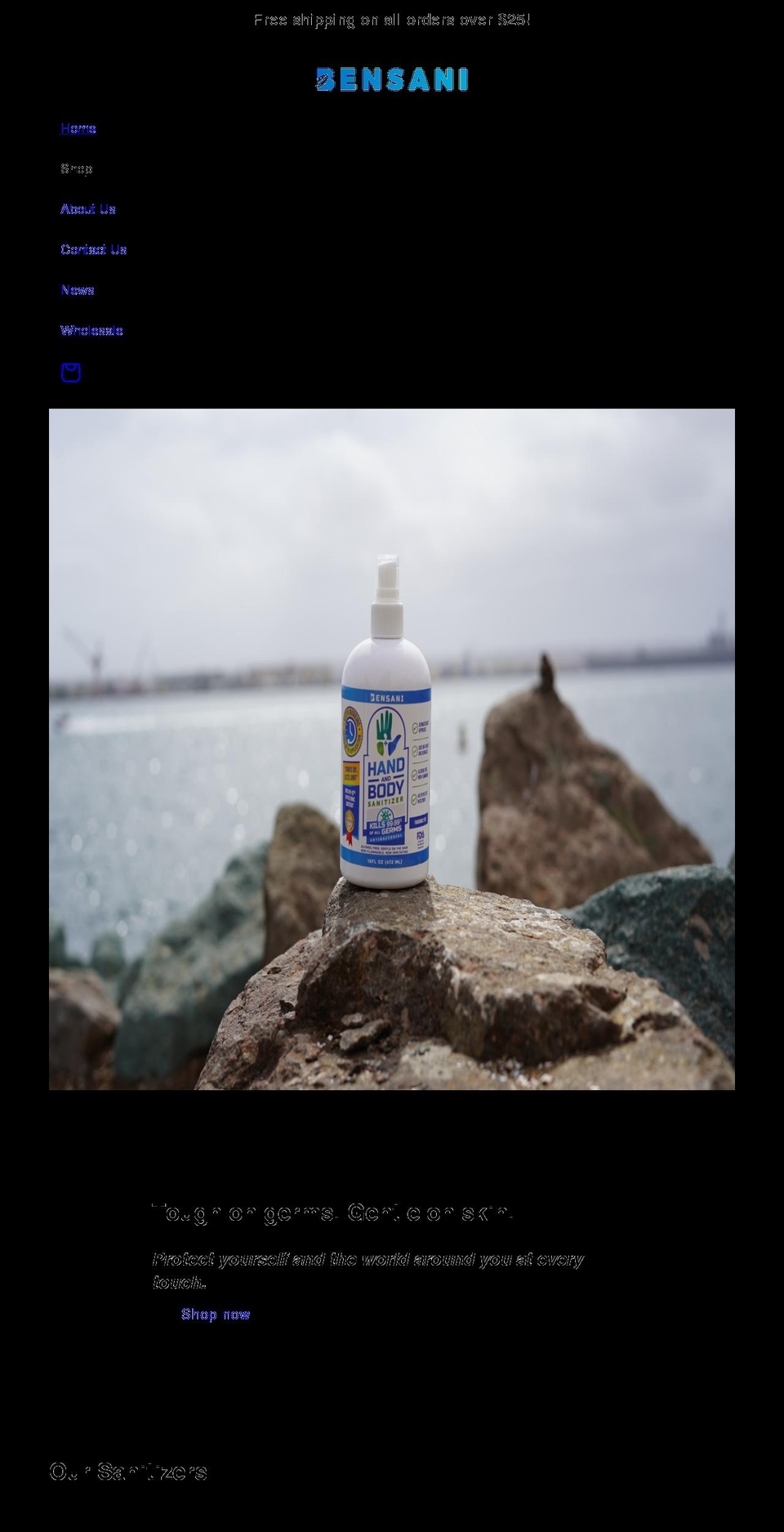 bensanisanitizer.com shopify website screenshot