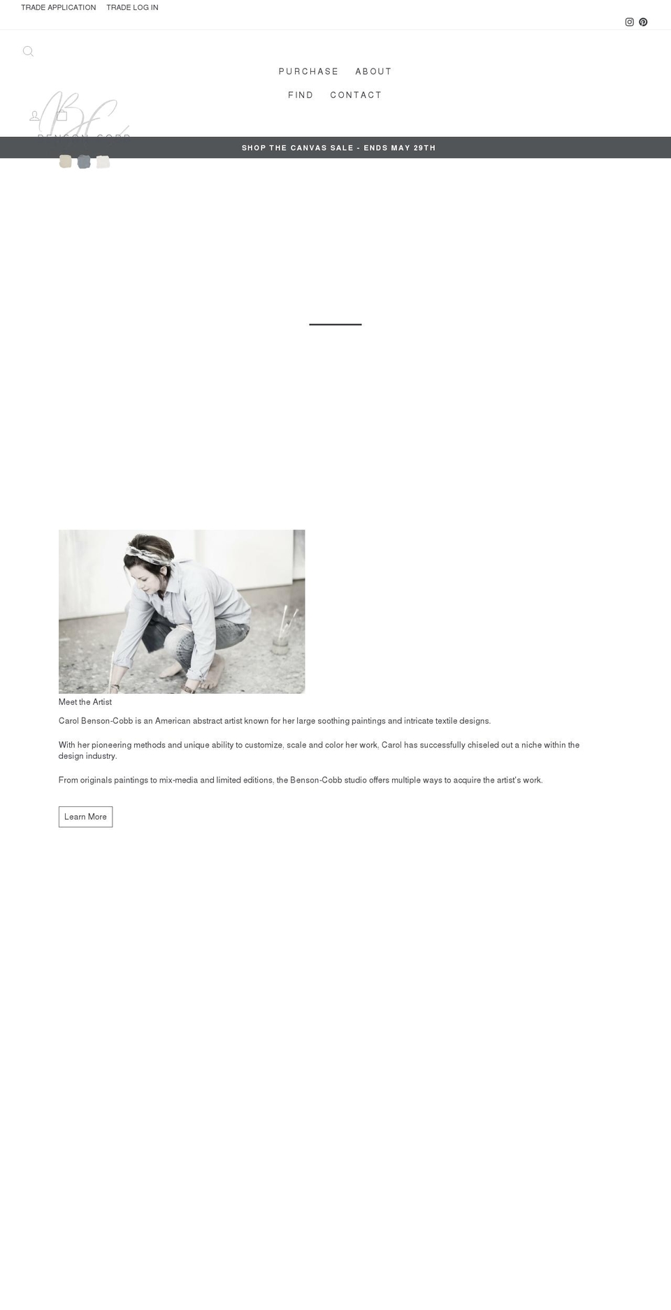 bensoncobb.com shopify website screenshot