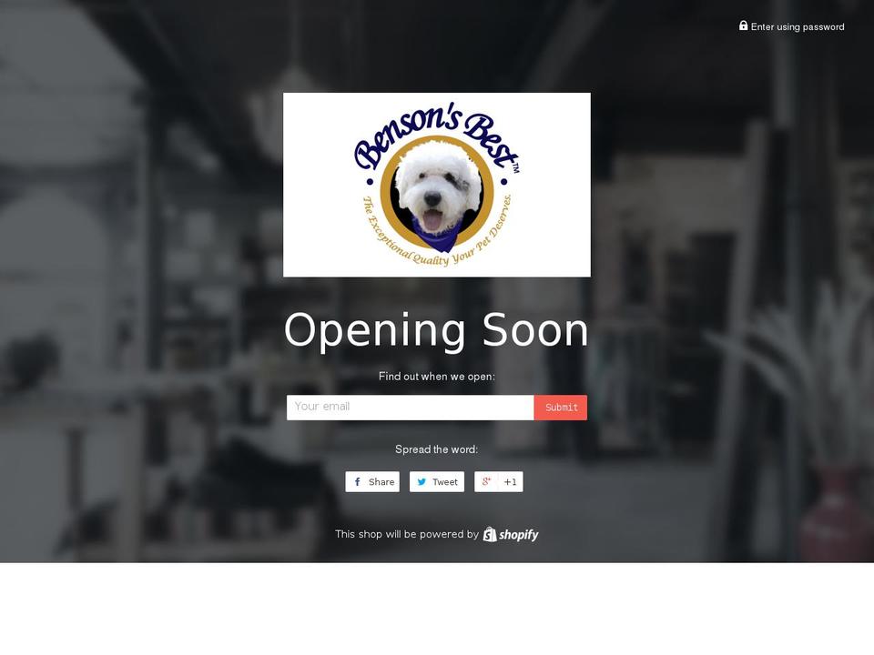 bensonsbest.com shopify website screenshot