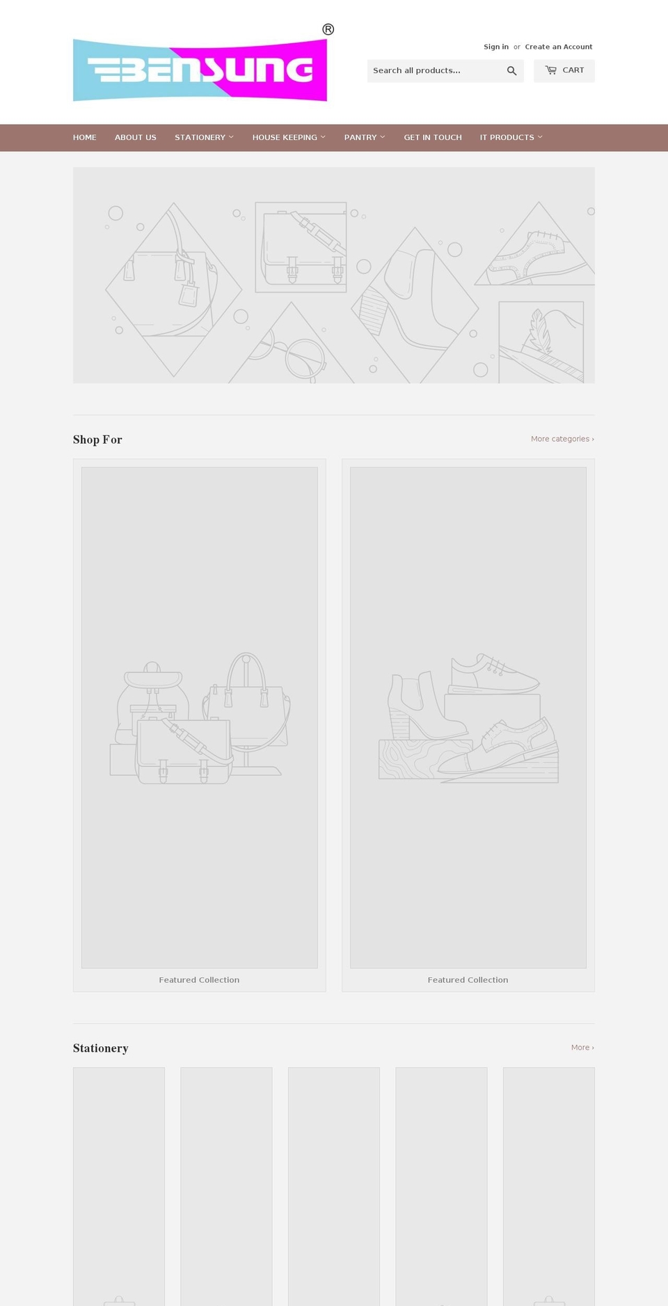 bensungstore.com — Shopify storefront screenshot