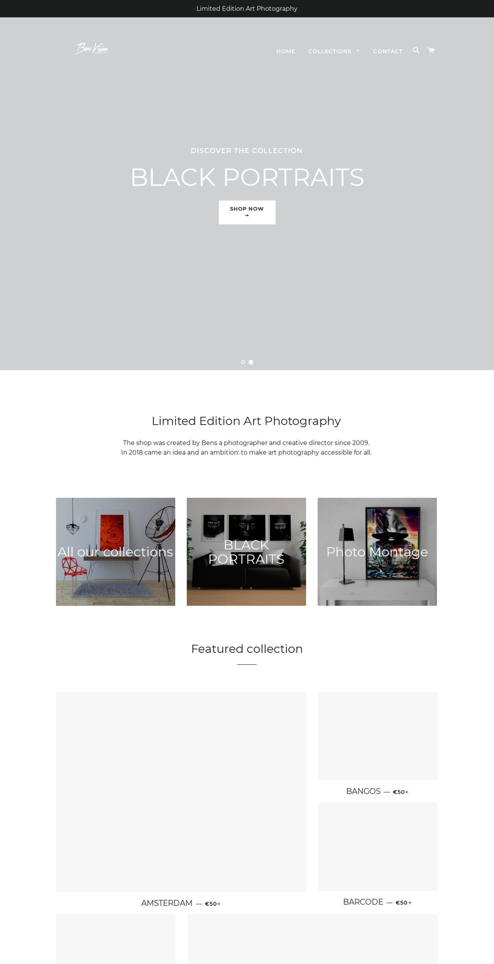 bensvision.com — Shopify storefront screenshot