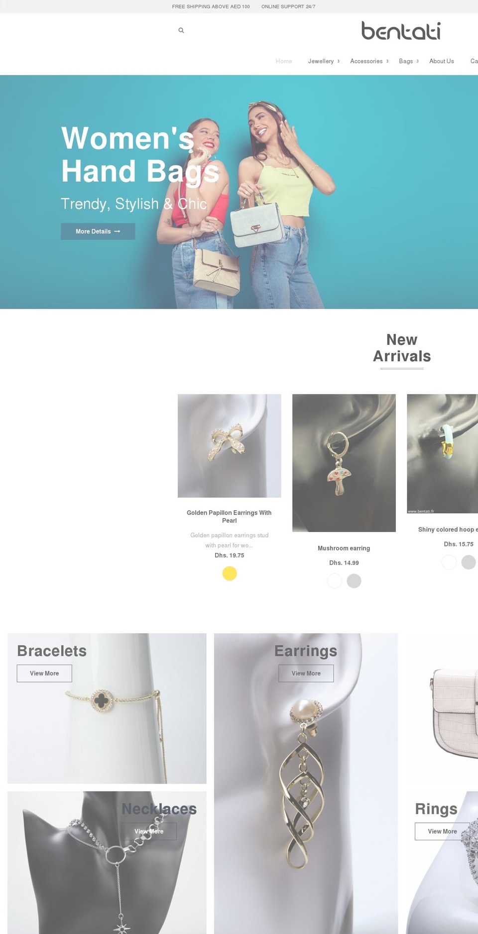 Megha Shopify theme site example bentati.fr