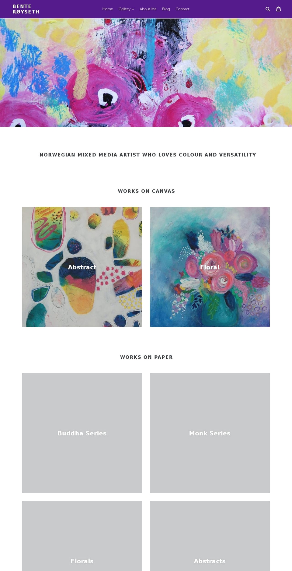 benteroyseth.com shopify website screenshot