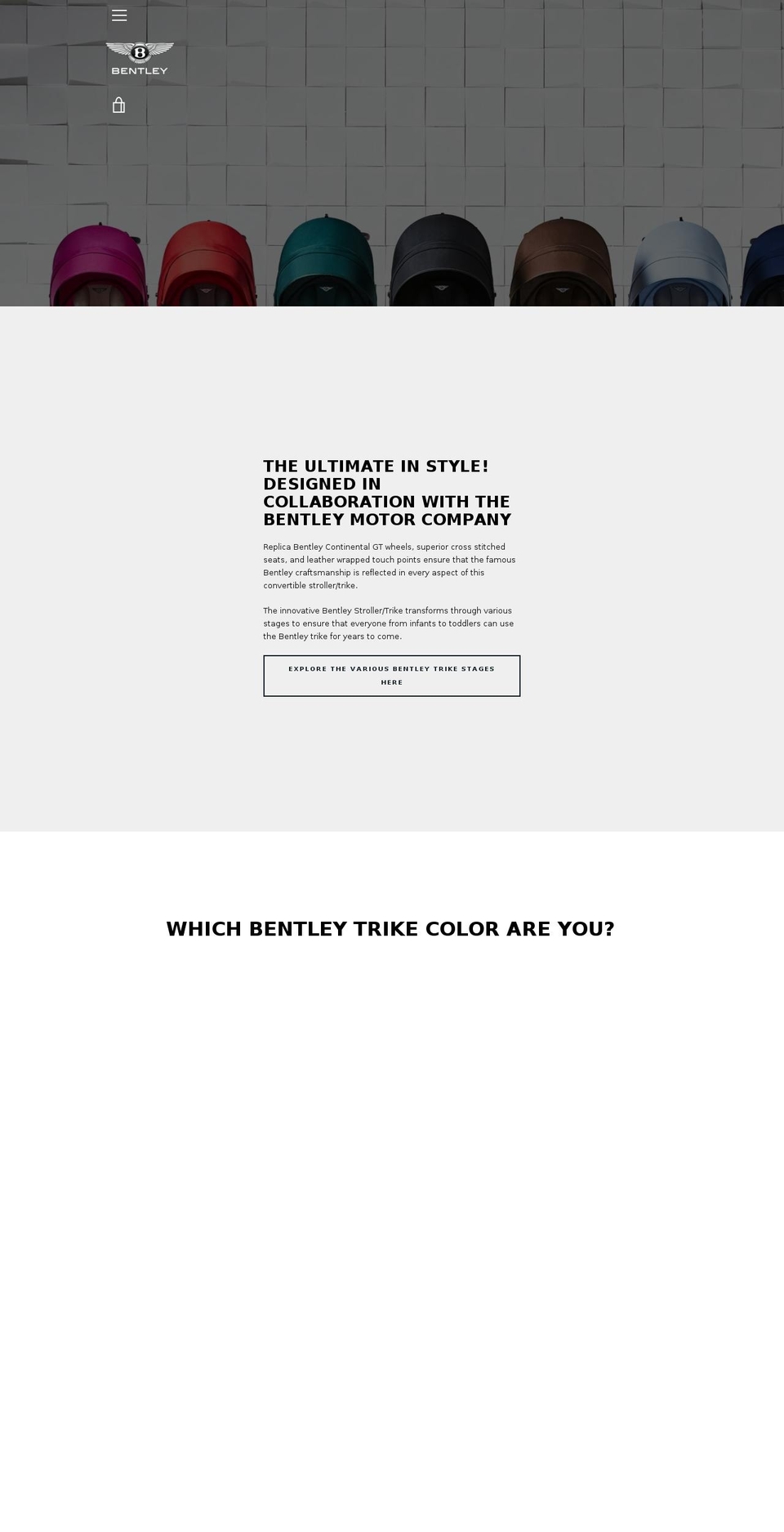 bentleytrike.com — Shopify storefront screenshot