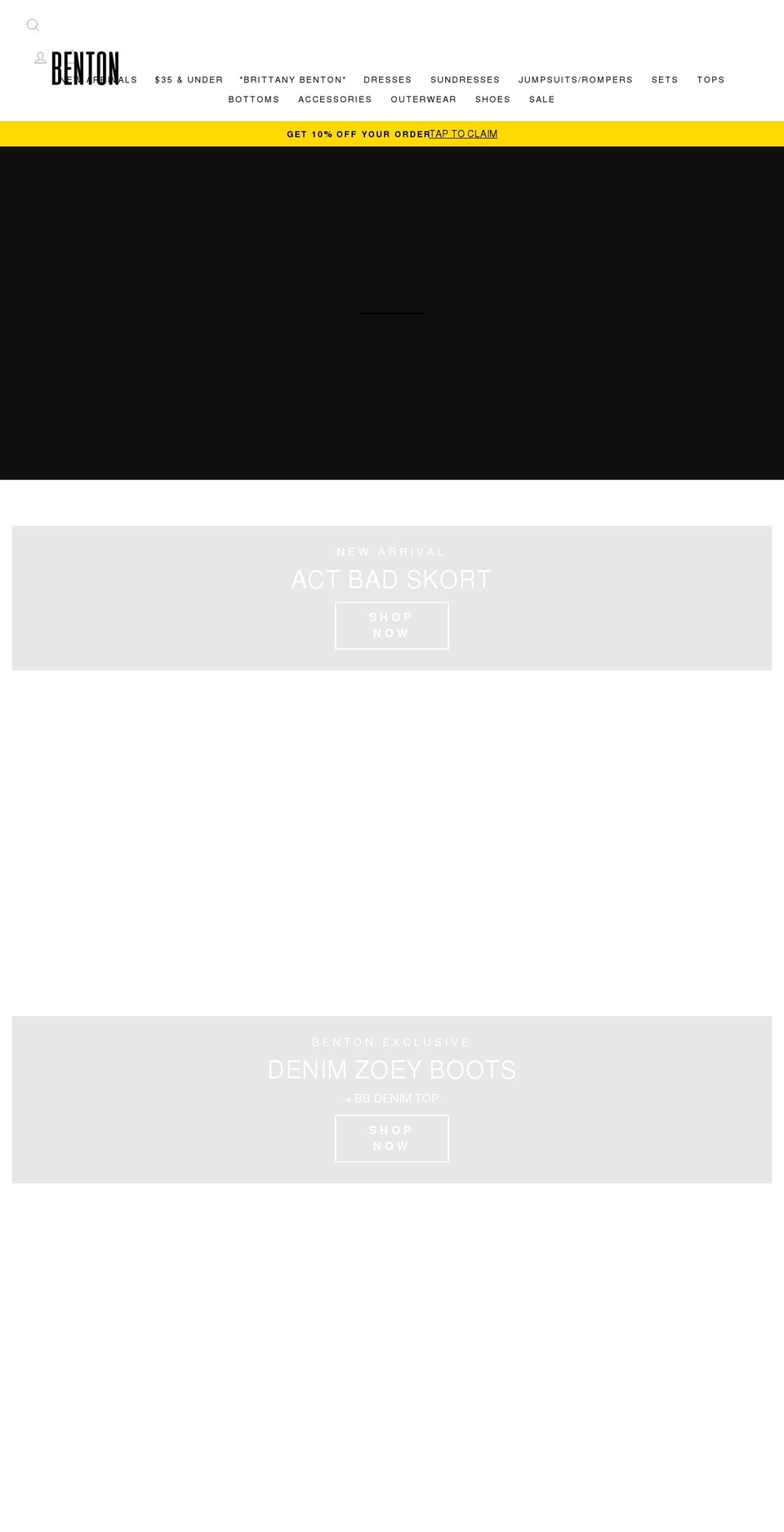 benton1988.com shopify website screenshot