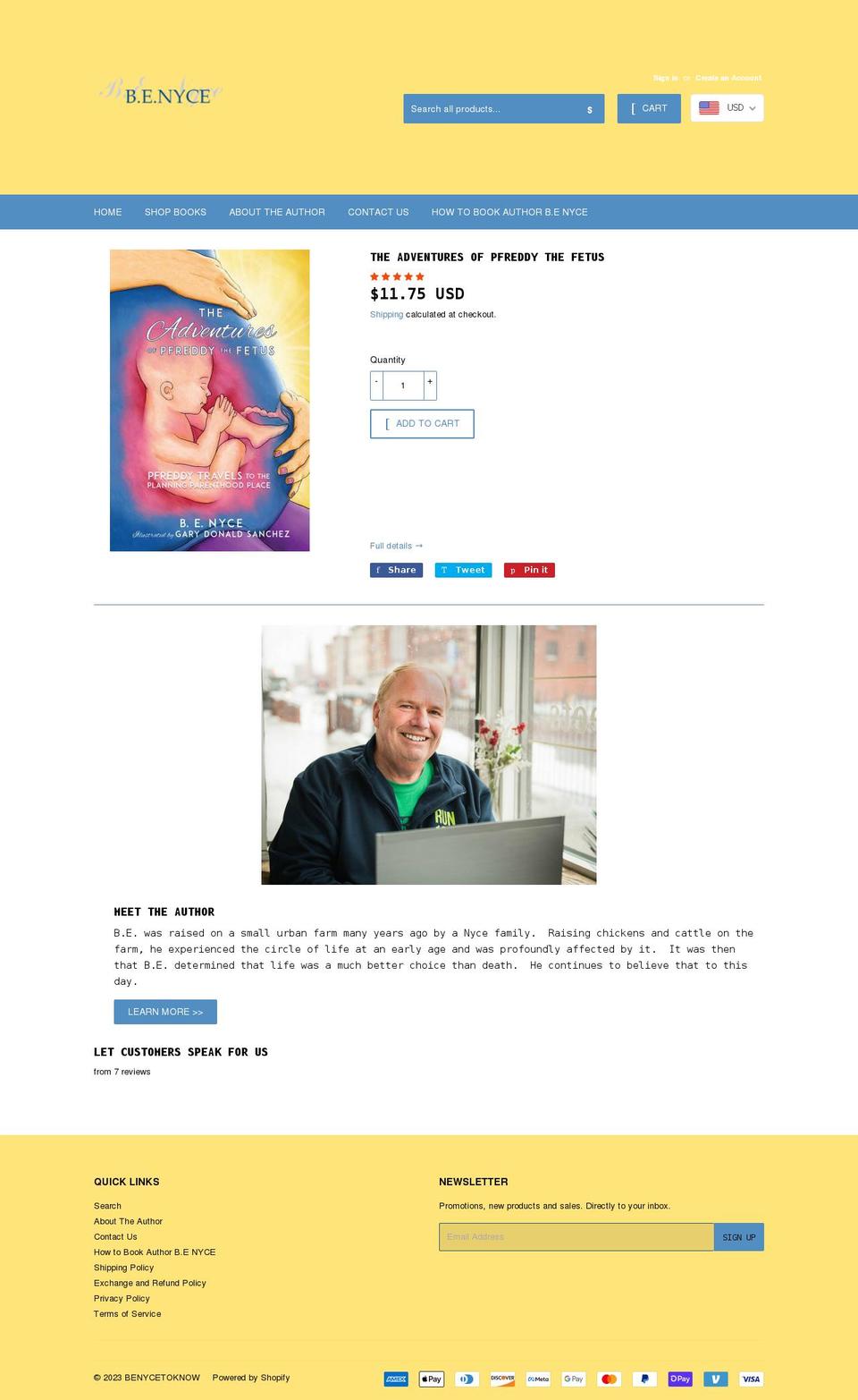 benycetoknow.net shopify website screenshot