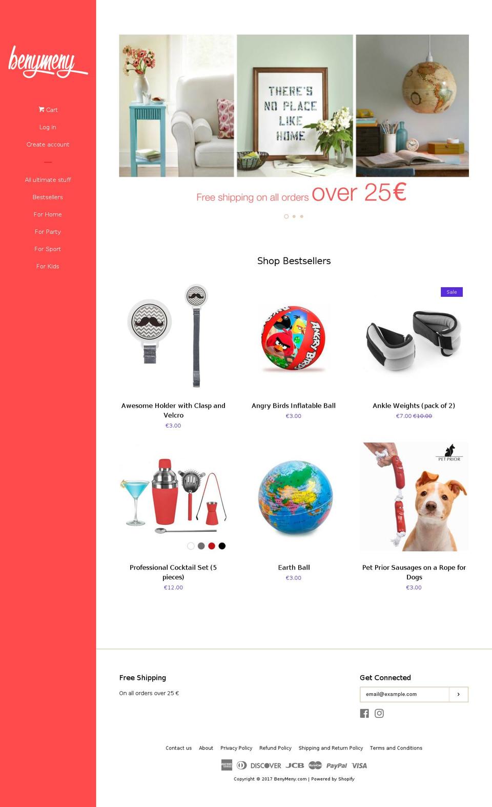 benymeny.com shopify website screenshot