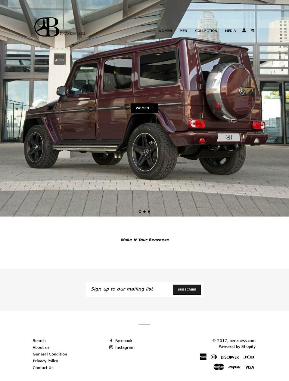 benzness.com shopify website screenshot