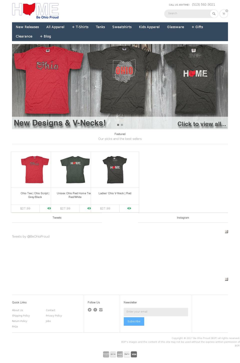 Refresh Shopify theme site example beohioproud.com