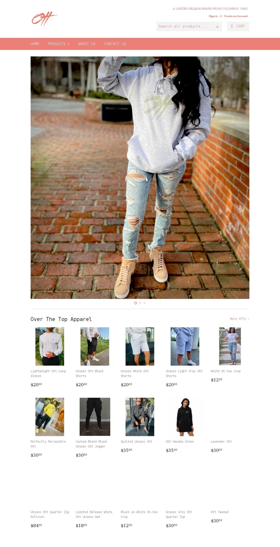 beoverthetop.com shopify website screenshot