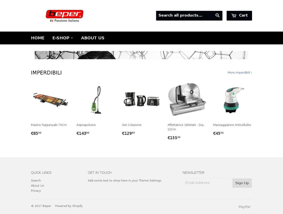 bepershop.com shopify website screenshot