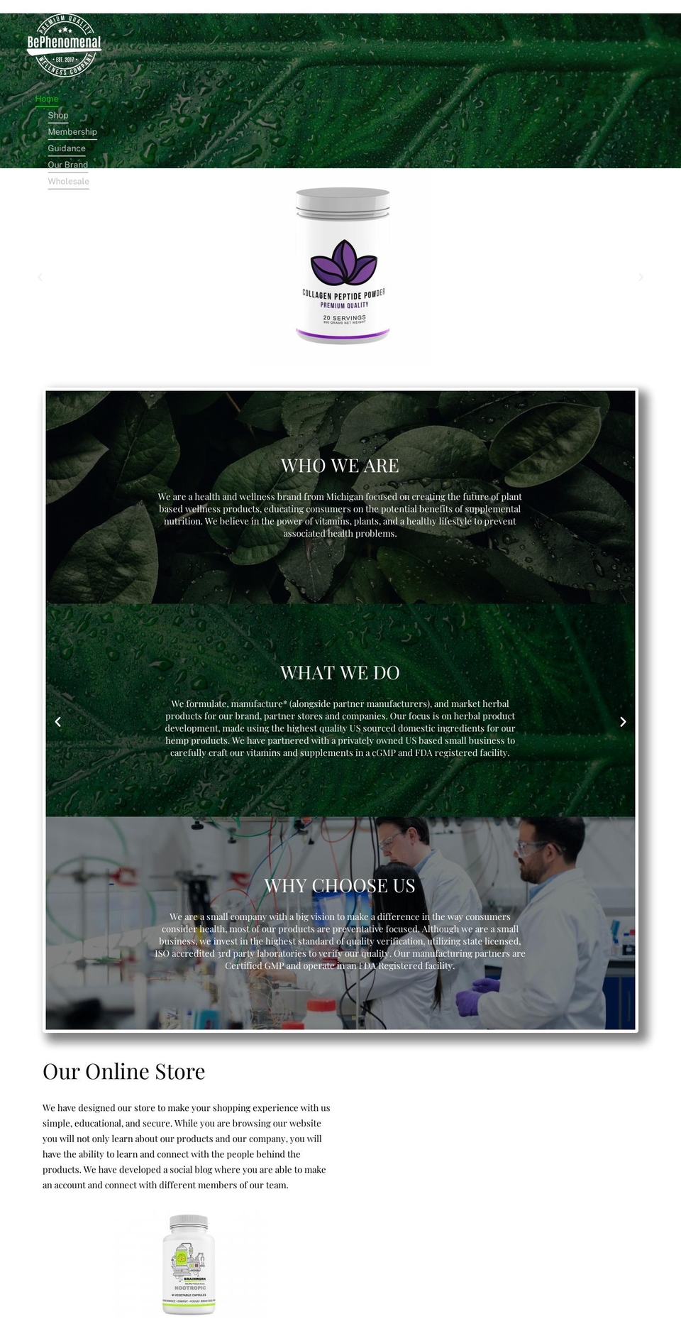bephenomenalcbd.com — Shopify storefront screenshot