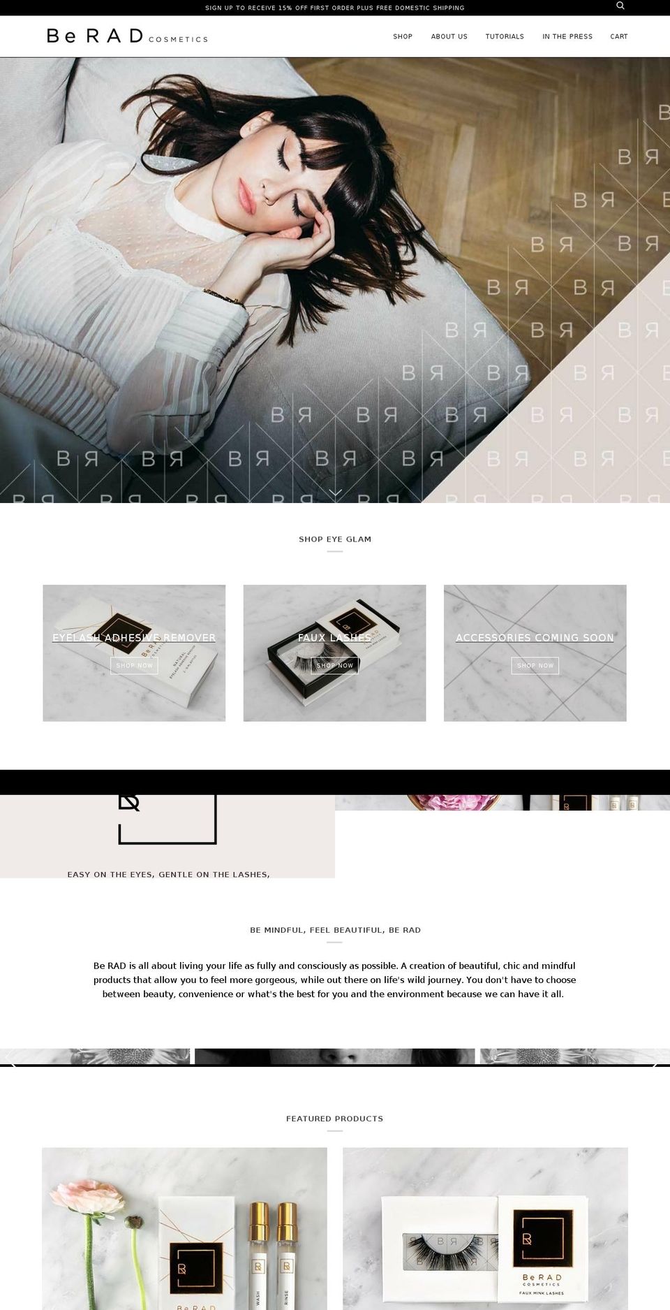 beradcosmetics.com — Shopify storefront screenshot