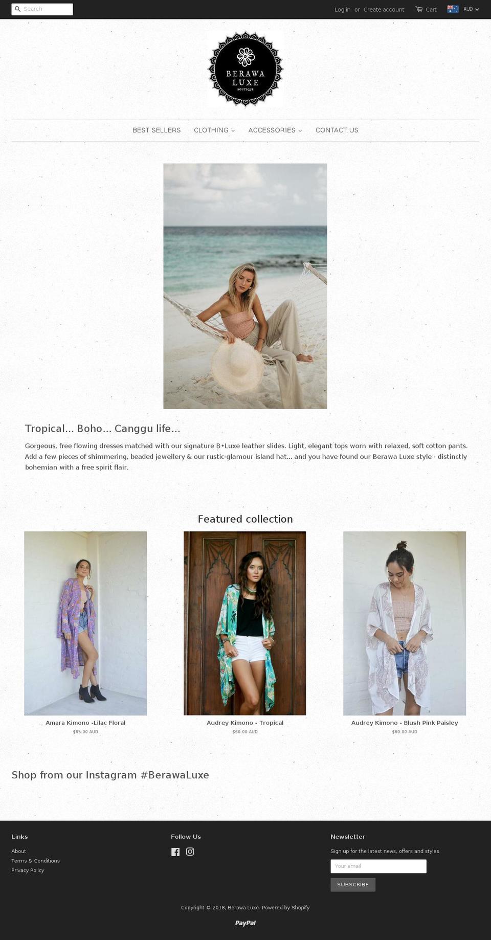 berawaluxe.com — Shopify storefront screenshot