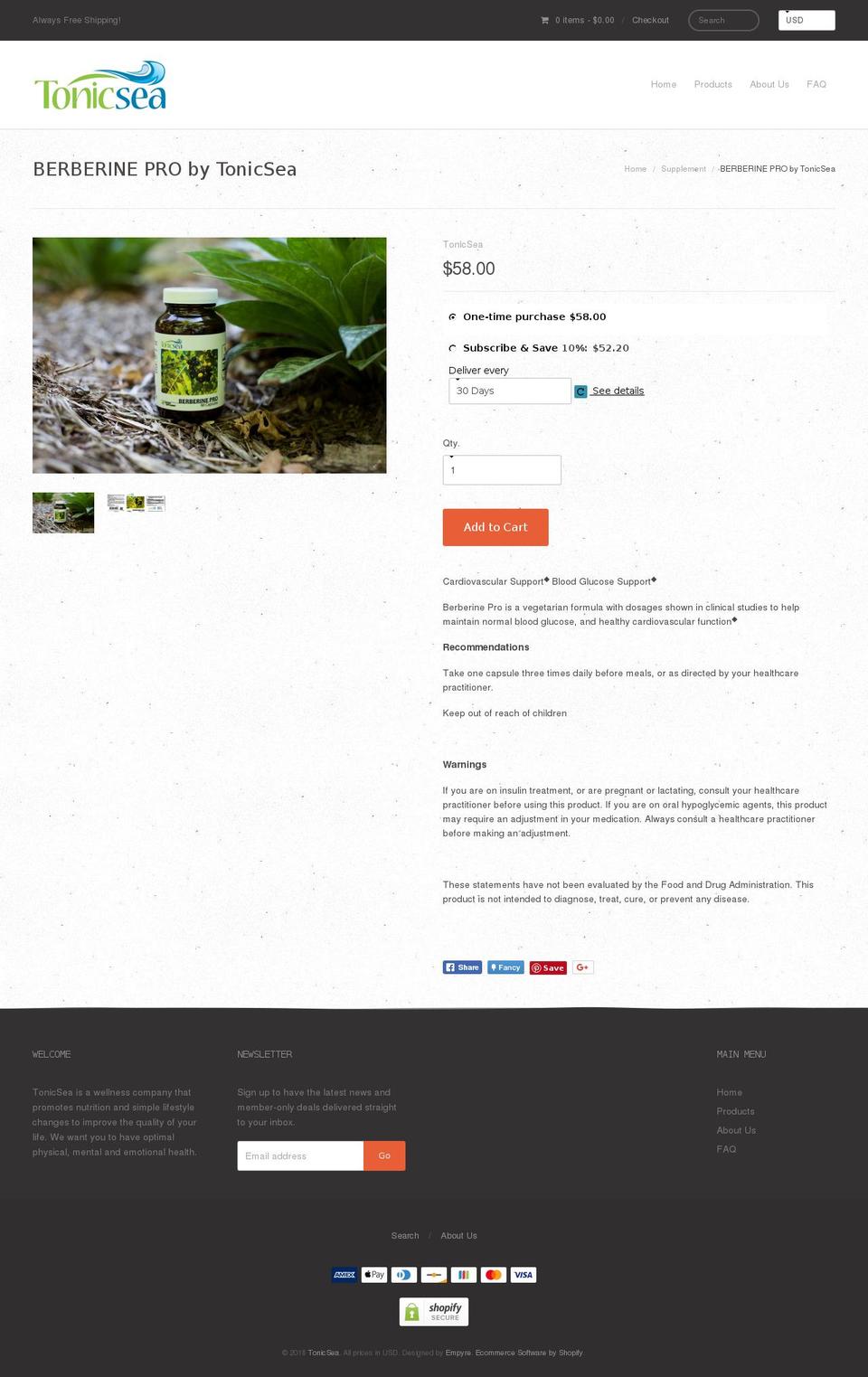 berberinepro.com — Shopify storefront screenshot