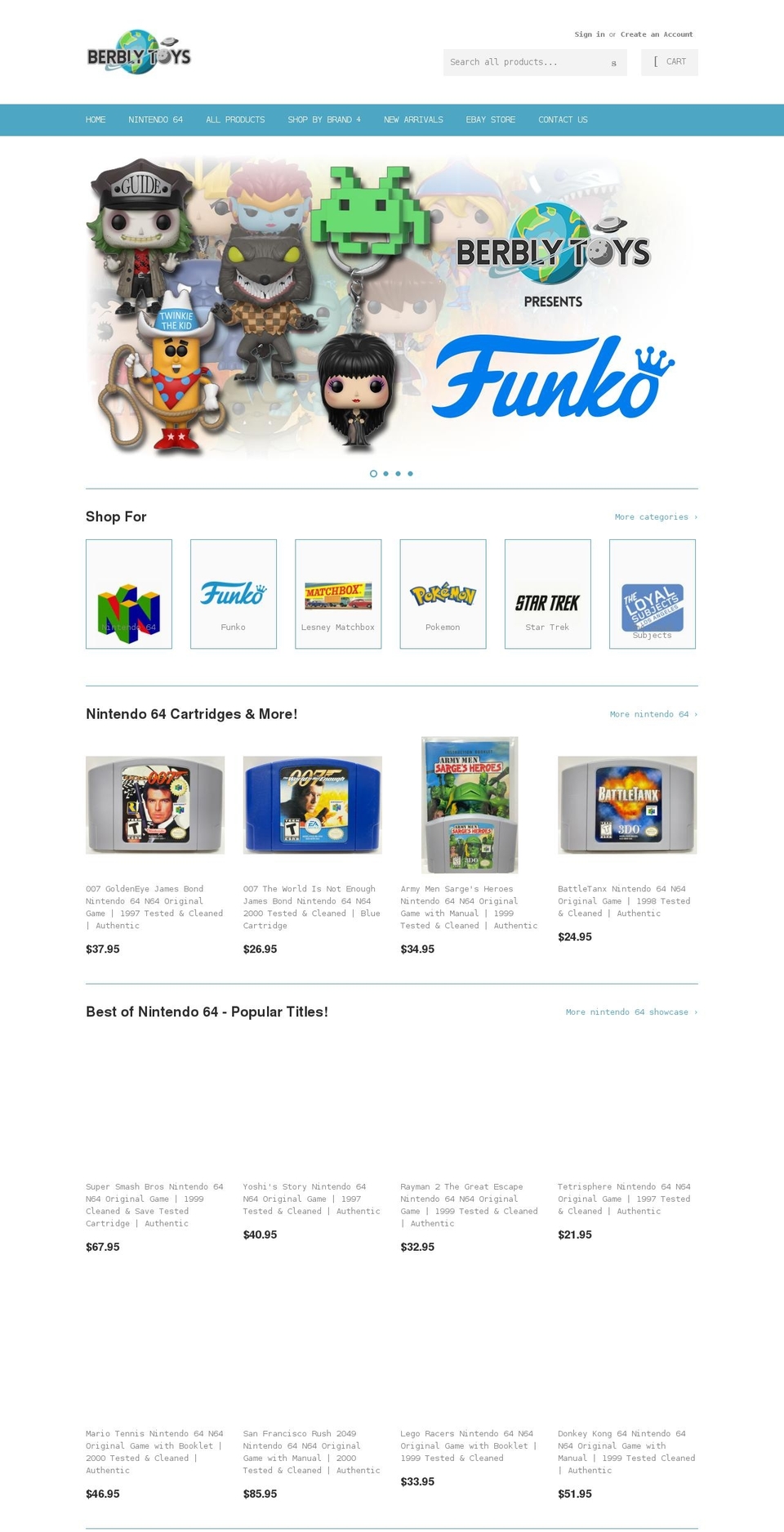 berblytoys.com shopify website screenshot