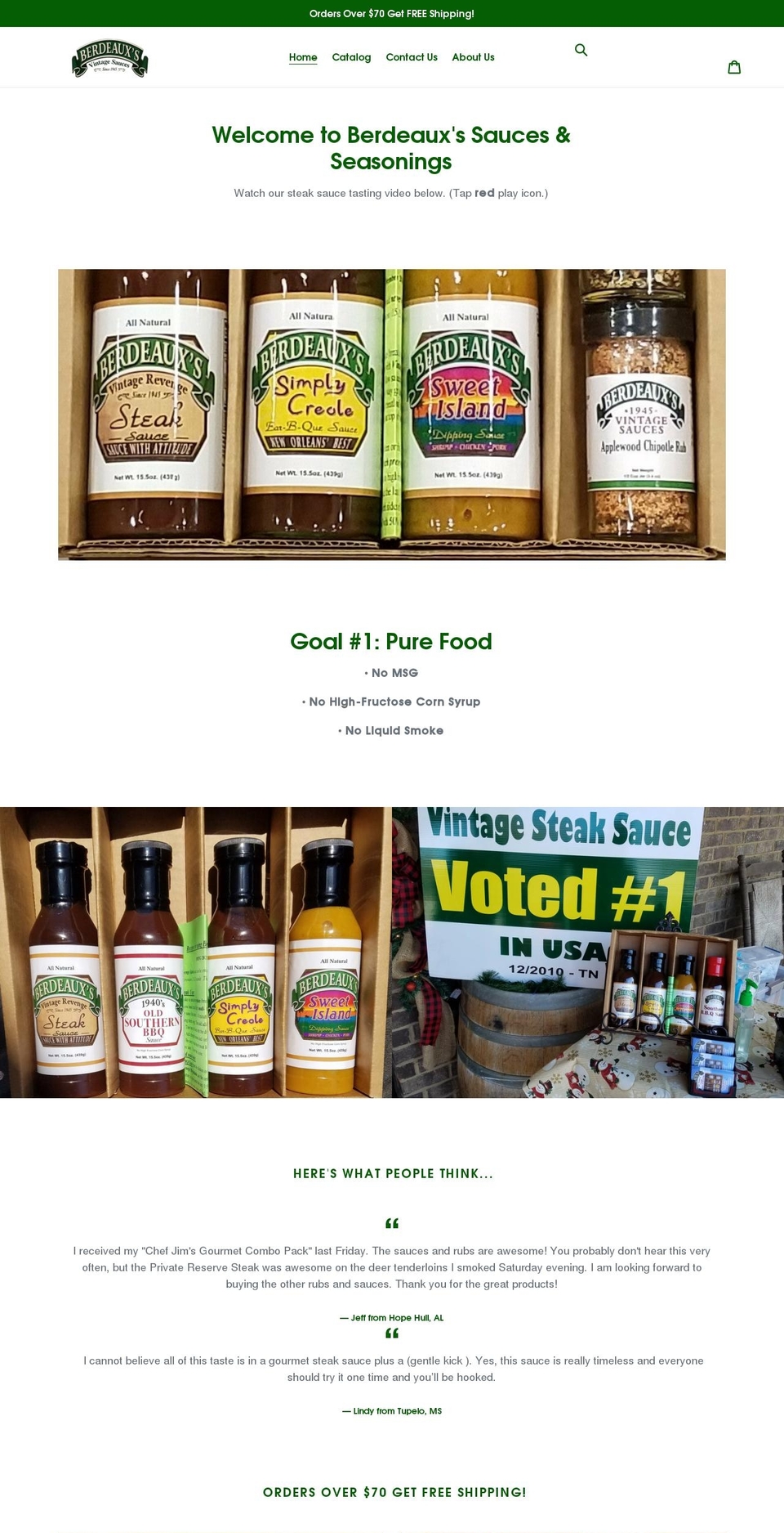 berdeauxsauces.com shopify website screenshot