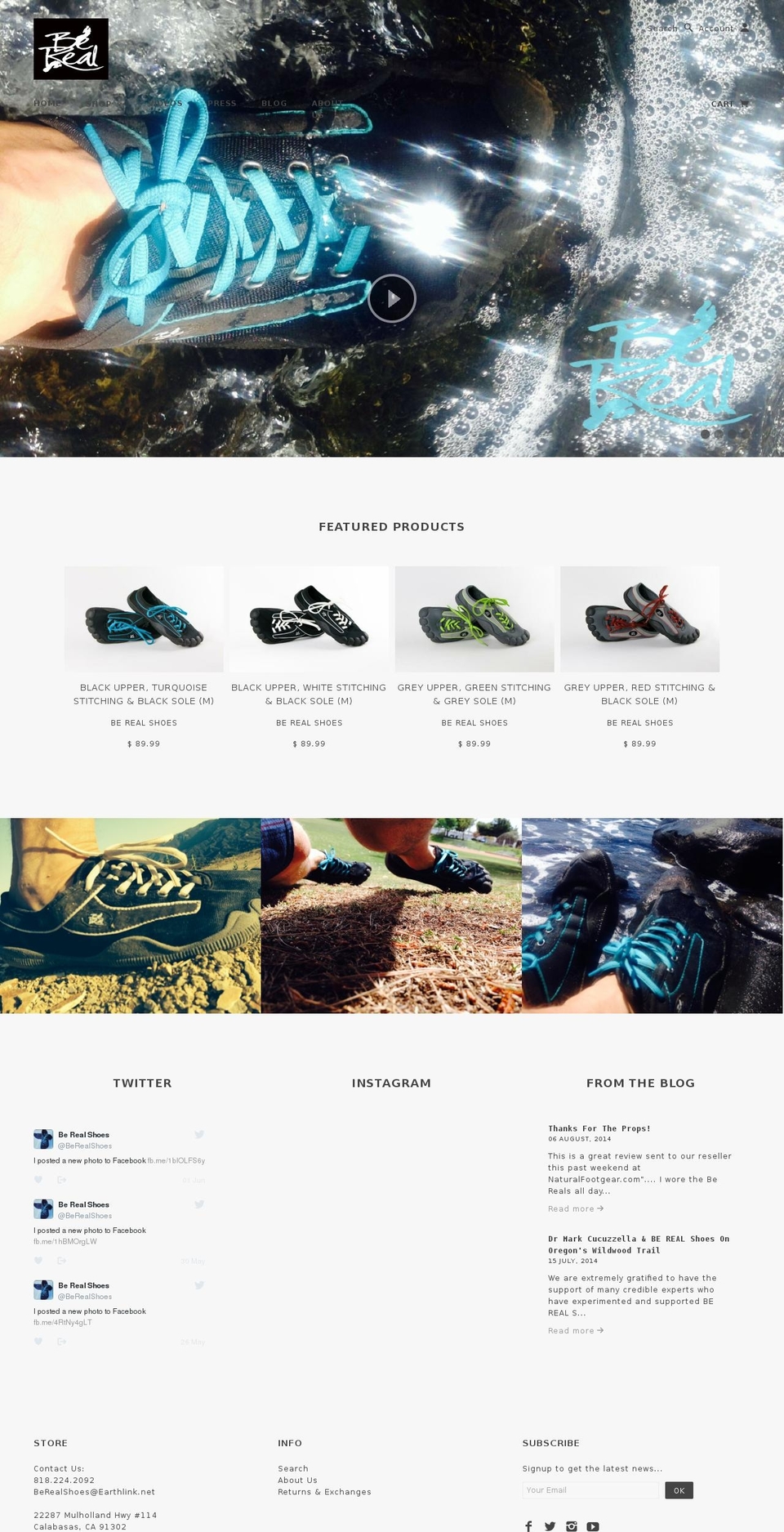berealshoes.com shopify website screenshot